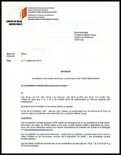 lettre d'exonération